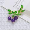 Kreative Blaubeer-Fruchtförmige Anstecknadeln Grüne Blatt-Metallnadeln Damen Anzug Revers Zubehör Abzeichen Brosche Schmuck Geschenke