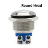 16/19mm 1NO 1NC Flat Head Waterproof Momentary Reset Metal Push Button Switch Screw Terminal Car Engine Doorbell PC Power Switch
