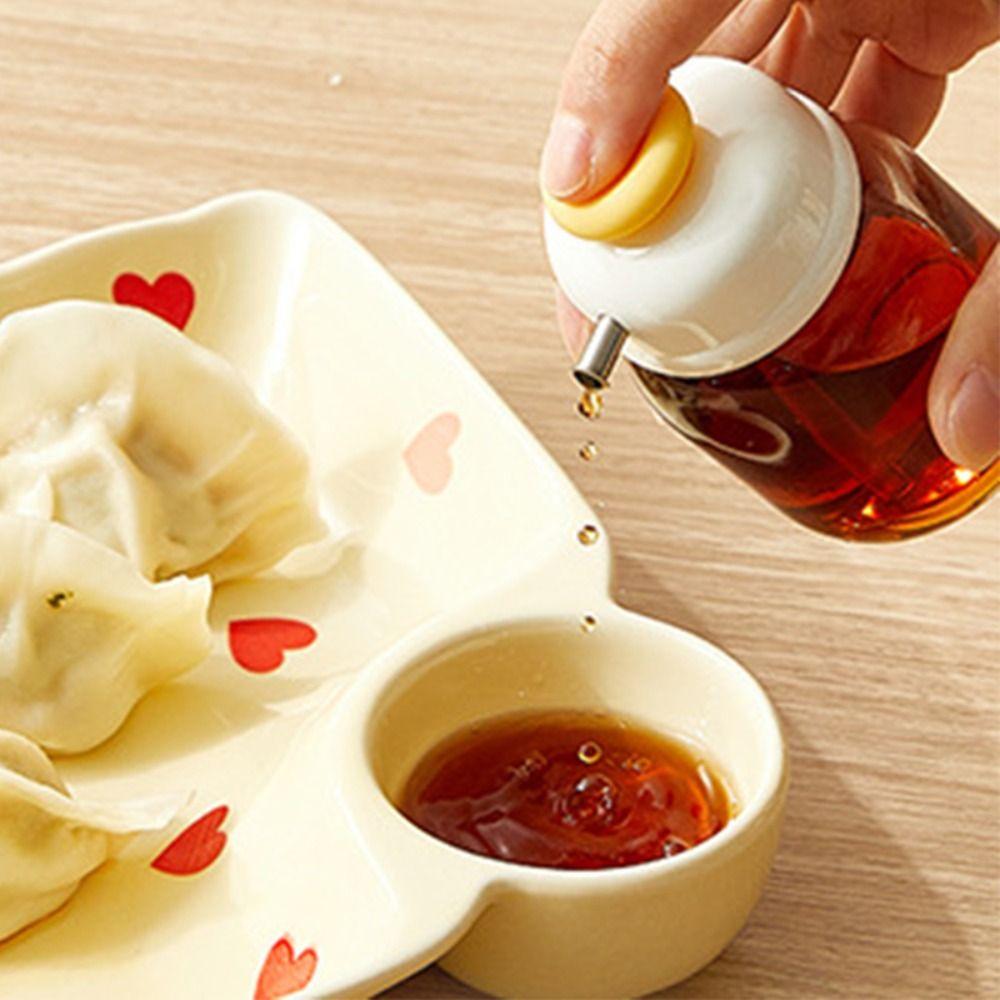 Controllable Oil Output Press Type Glass Oil Bottle Refillable Olive Oil Jar Oil Dispenser  Vinegar