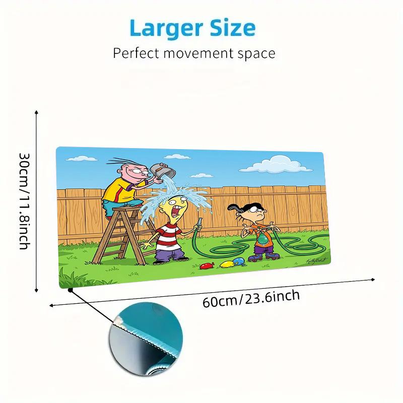 Ed, Edd n Eddy Color Mouse Pad Large Gaming Table Cushion Non-slip Laptop Tablet Big Mousepad XXL Mat Mini PC Playmat With Lock edge