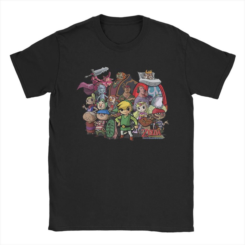 Zeldas The Windwaker Group Shot T Shirts Unisexs 100 Cotton Funny TShirt Crewneck Tee Shirt Short Sleeve Clothes Birthday Gift