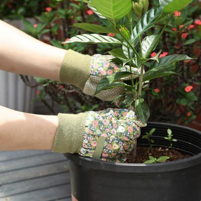 Guantes de jardinería florales Guantes protectores resistentes a los pinchazos Guantes con estampado floral impermeables antideslizantes Regalo para mujeres jardineras domésticas