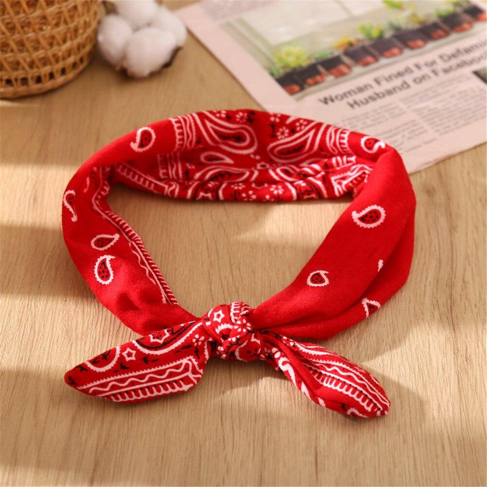 Modne czeskie opaski do włosów drukuj wiązane elastyczne elastyczne opaski na głowę dla kobiet dziewczynki Retro krzyż łuk Headwrap akcesoria do włosów