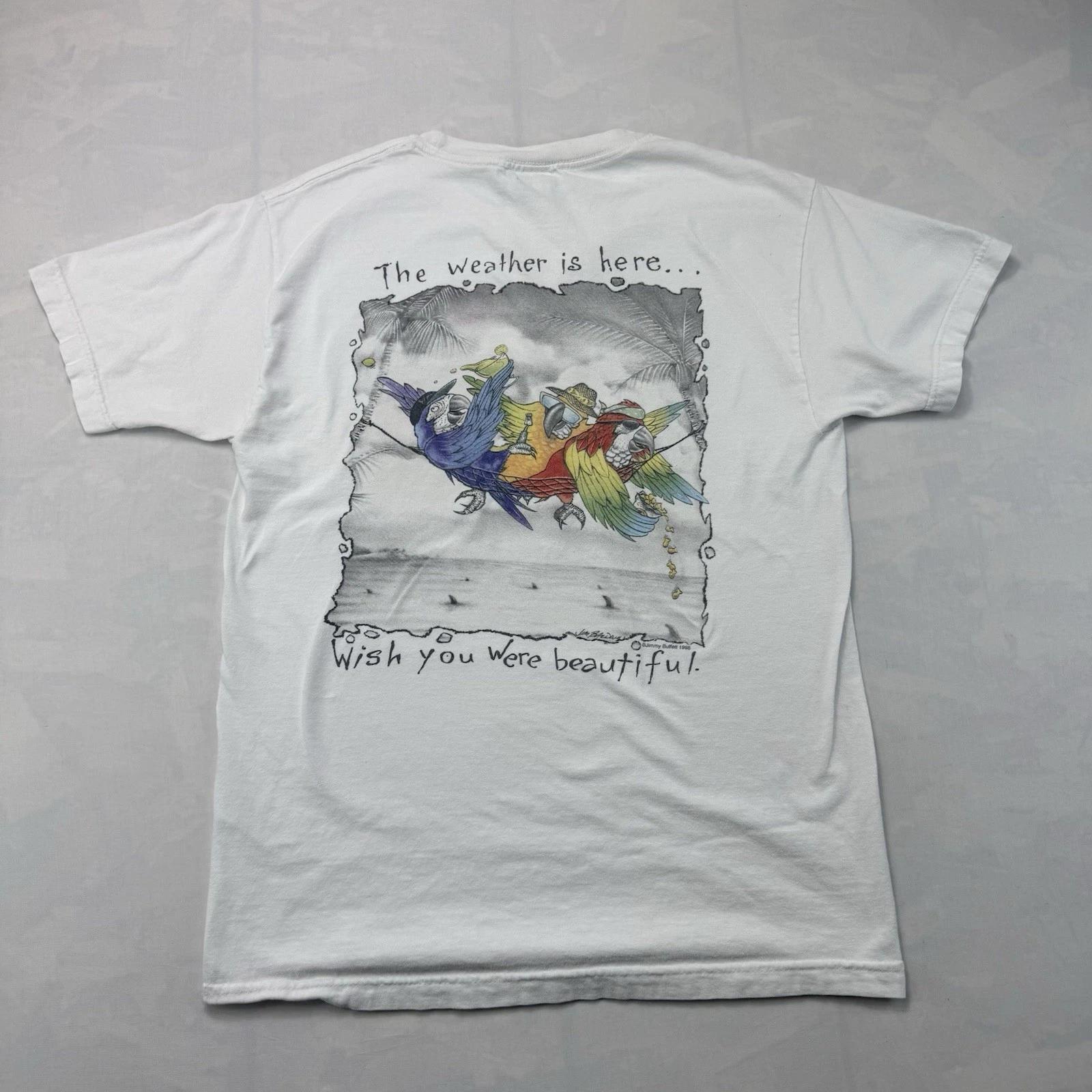 Vintage 1998 Jimmy Buffett Margaritaville Parrot T-Shirt Men’s M 4XL
