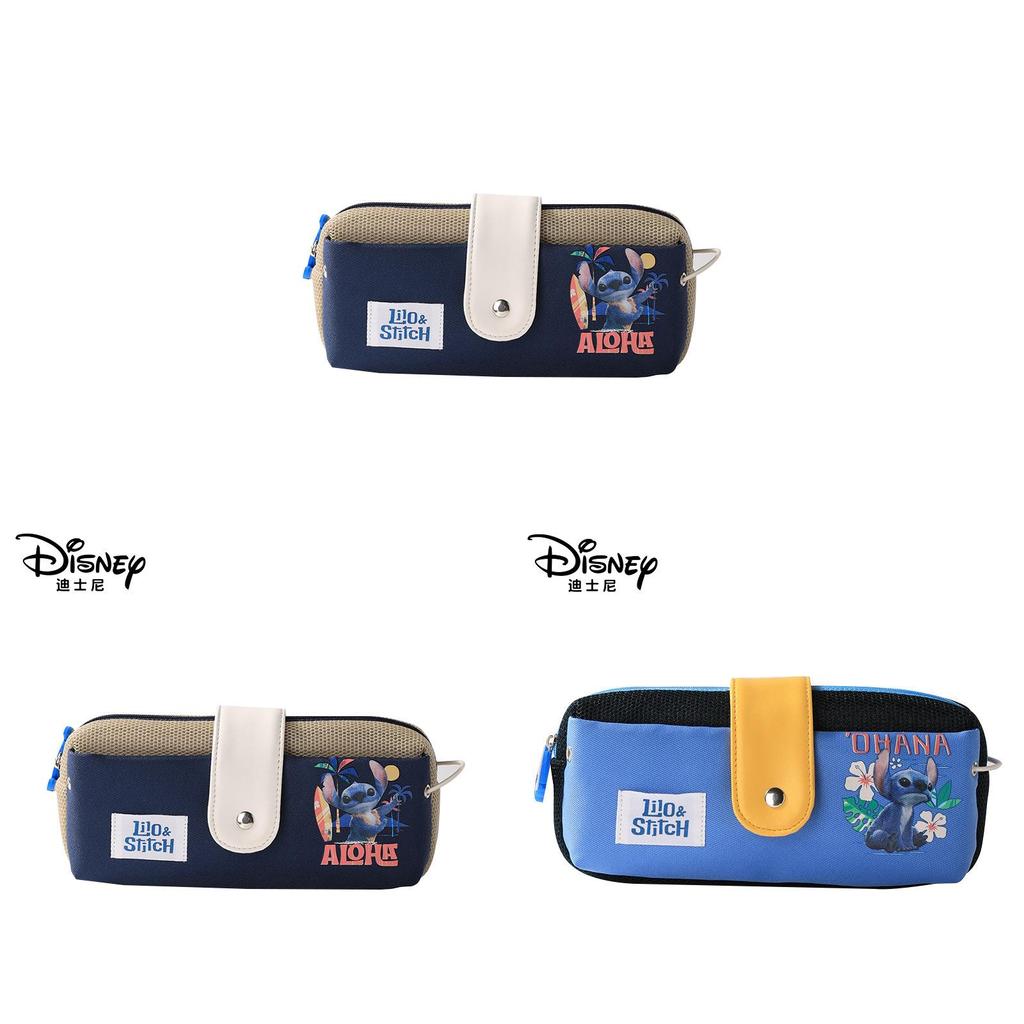 Lilo Stitch Pencil Case For Kids Large Capacity Double Layer Stationery Storage Bag