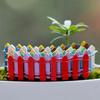 Mini Wooden Micro Landscape Fence, DIY Dollhouse Ornament for Succulent Pot, Fairy Garden Bonsai Terrarium, Miniature Home Gardening Decor Supplies