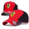 New For Ferrari Racing Baseball Cap 16 55 F1 Men's and Women's Casual Embroidered Sports Outdoors Baseball Cap Charles Leclerc