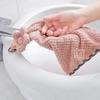 Hand Towel Coral Velvet  Grid Cartoon Hanging Style Bathroom Kitchen Dishwashing Thickened Absorbent Creative Cloth