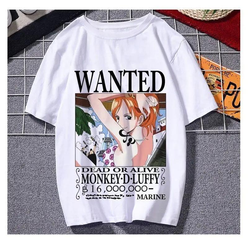2026 One Piece Luffy Printed Tshirt Clothes Unisexs and Womens Summer Y2k Cotton Loose Shortsleeved Sports and Leisure Top Tee