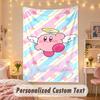 Custom Personalized Tapestry,Kirby Print Custom Name Text Wall Art Hanging for Bedroom