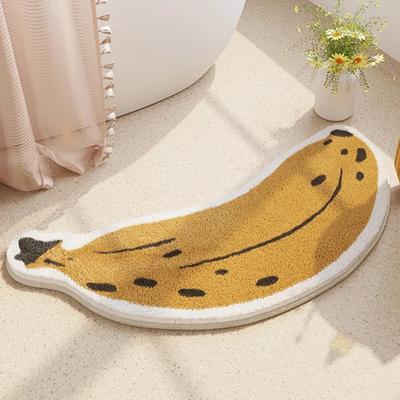 Bananenvormige Douchematten Badkamer Douchekleed Kawaii Woonkamer Decoratie Tapijt Antislip Absorberende Matten Deurmat Slaapkamer Alfombra