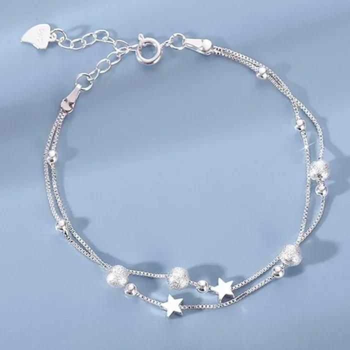 Fashion Charm 925 Silver Bracelet For Men Women Minimalist 4MM Twisted Rope Chain Bracelet Unisex Couple Jewelry Gifts