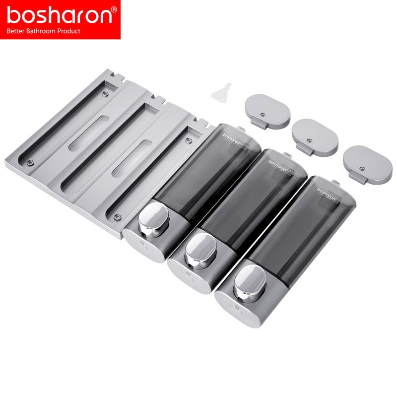 Gel Dispenser Wall Mounted Shampoo Soap Shower Dispensers Manual Abs Hotel Bathroom Soap Dispenser Chrome Bathroom Accessories