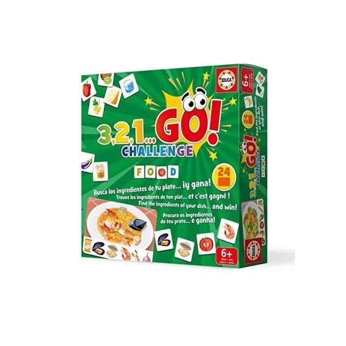Jeu de société 3,2,1 go Challenge - Food - EDUCA - Action et réflexe - 2 joueurs ou plus - 30 min