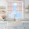 2pcs Christmas Deer Forest Pattern Printed Curtain for Home Decor - Rod Pocket Window Treatment for Bedroom, Office, Kitchen