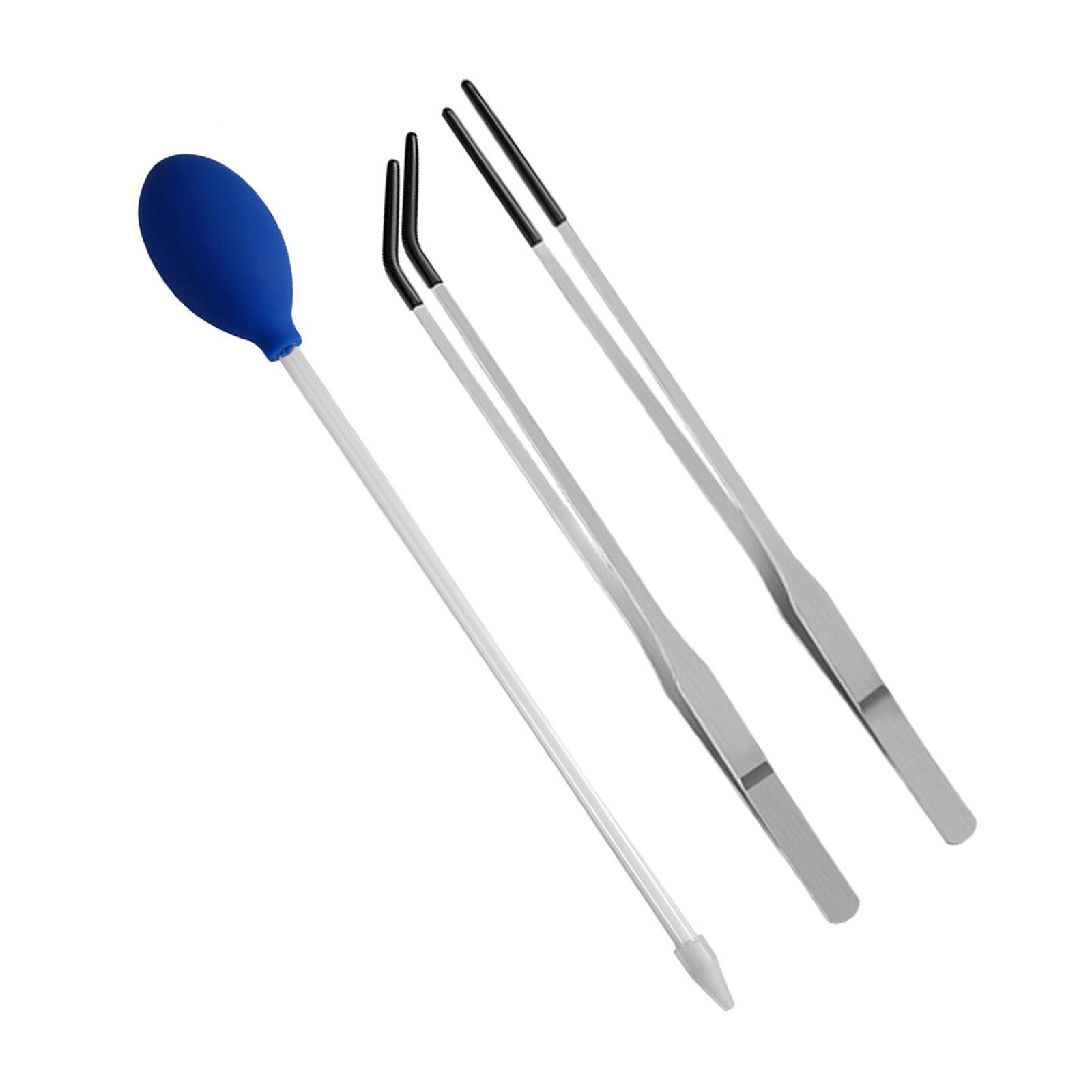 

Рептилии Кормовые щипцы Зажим Длинные Нескользящие Покрытые Нержавеющая сталь для Безопасного обращения с кормом для питомцев Ложка для кормления питомцев 1