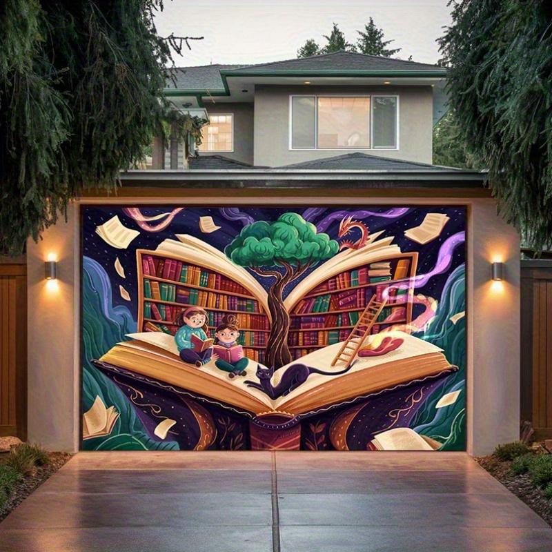 2D plane, huge book background fabric, home decoration, room decoration, party background decoration, polyester fiber