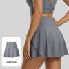 Breathable High-Waisted Yoga Skort with Side Pocket & Slit - Quick-Dry, Anti-Exposure, Fake Two-Piece Design