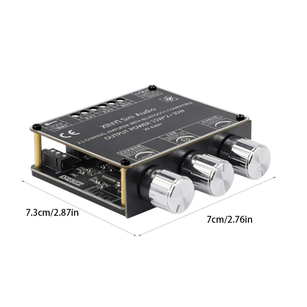 Plastic 2.1 Channel Amplifying Module Bluetooth-compatible Stereo Subwoofer 20-30KHz Remote Control Music Amplifier Board