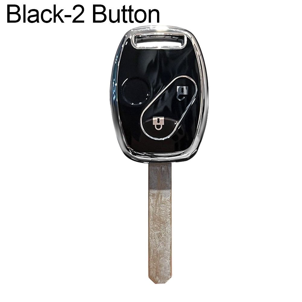 

Чехол для удаленного ключа с защитой ключа для Honda/Accord/Civic/CRV CR-V/Pilot/Insight/Ridgeline Black-2 Button
