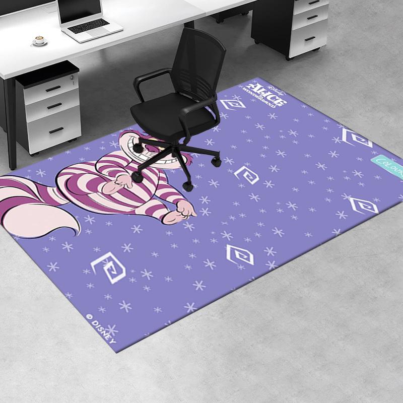 Office Rug Cheshire Cat, Wonderland theme 3D Printed Anti-Slip Rug-Machine Washable for Living Room