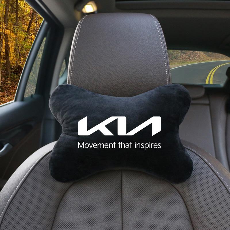 Para KIA Funda de Reposacabezas de Coche Funda de Asiento de Automóvil Almohada Reposacabezas y Cuello Sportage Rio Ceed Picanto K5 K9 Sorento Accesorios