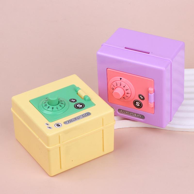 Kids Safe Box Mini Combination Lock Piggy Bank Secure 4 Digit Code Saving Money Coin Cash Box Birthday Gift for Boys Girls