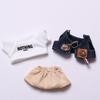 For Labubu Pendant First And Second Generation Labubu Denim Vest Glasses Set Labubu Doll Clothing Replacement Collection