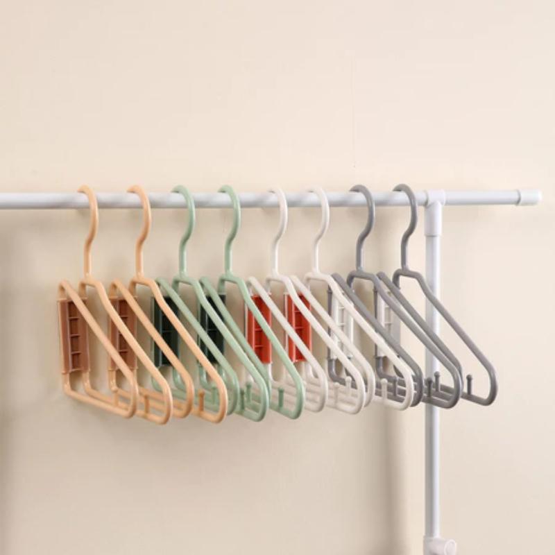 1Pc Portable White Folding Hangers Household Multifunctional Anti-Slip Hanger Practical Gifts For Families Friends