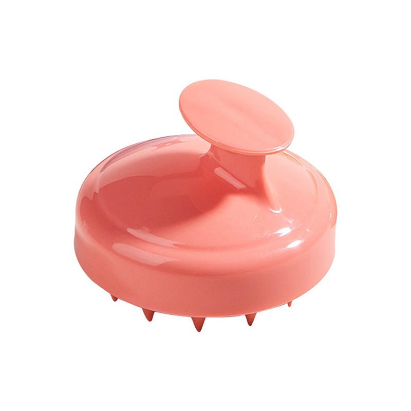 Очищающая влажная и сухая массажная щетка для головы, ручка для взрослой и детской чистки, массажная расческа красный