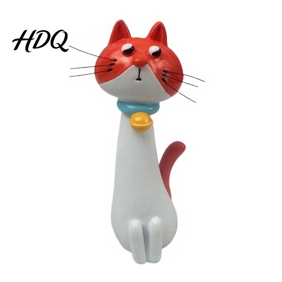 Resin Cat Vase Handcrafted Quirky Whimsical Shaped Flower for Flowers Pampas Lover Grass Funny Kitty Ornament Home Office Shelf Decor Gifts
