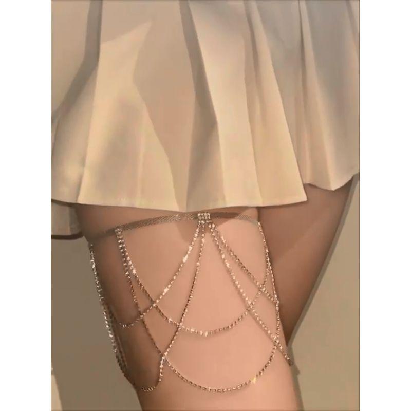 

Zoozmini Модный многослойный браслет-цепочка с кисточками, сексуальный браслет на ногу, женский, нишевый стиль Ins, кольцо на ногу, украшение для тела Silver plated