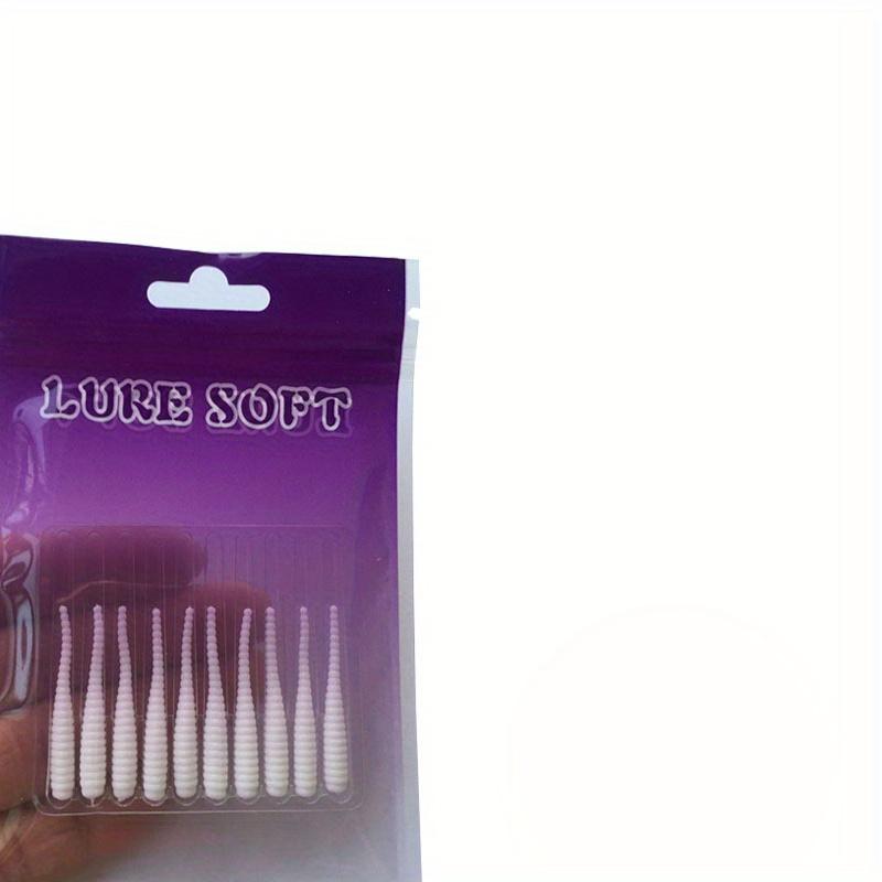 

Pack of 10pcs Fishing Soft Lure Bait with Lua Bait Needle Tail, Wacky Rig Worms Soft Plastic Stick Baits, Fishing Lure Accessories