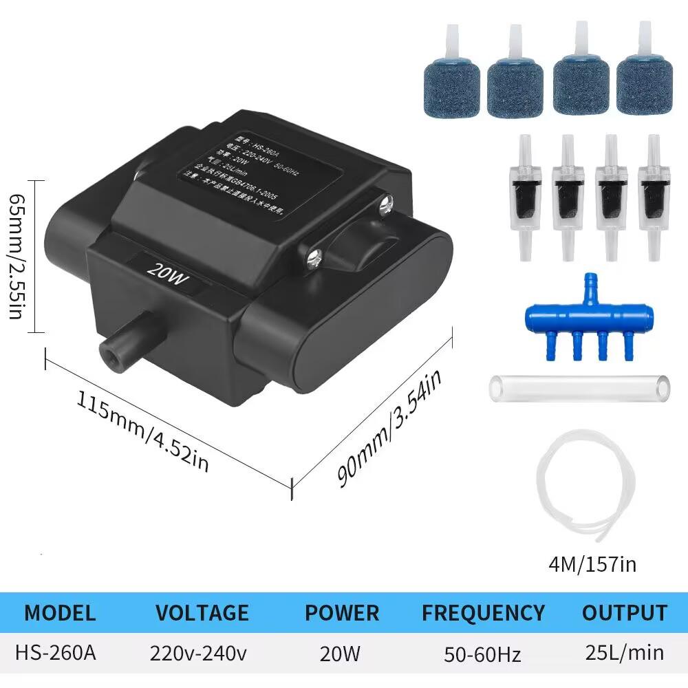 High-Power Electromagnetic Air Pump for Fish Tank and Pond Oxygenation