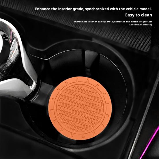 Honeycomb Car Cup Coasters Anti-Slip PVC Cup Holder Pad Universal Water Cup Mat for Car Interior Decorative Auto Accessories