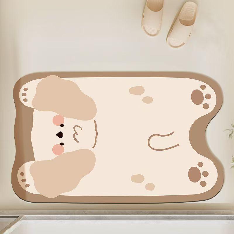 

Quick-Dry Cartoon Bath Mat - Water-Absorbent, Diatom Mud, Wash-Free, Ideal for Shower Entrances & Toilets 40*60cm
