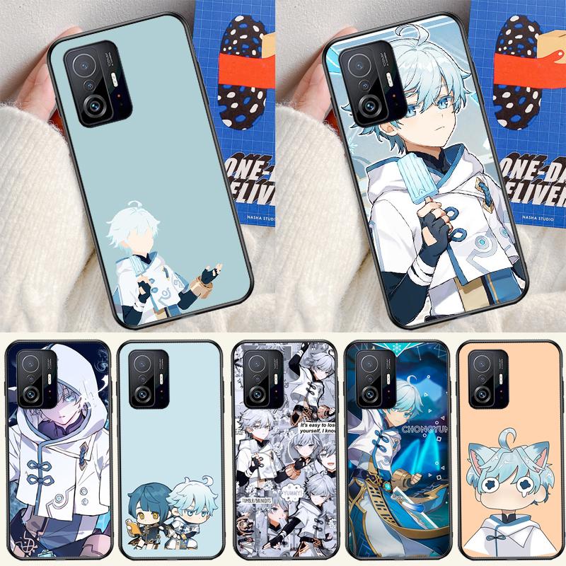 Chongyun Genshin Impact Cover For Xiaomi 14 13 Ultra 11T 12T 13T 14T Pro POCO X7 Pro X3 X5 F3 F5 F6 M6 X6 Pro Case