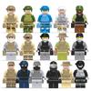 Small Particle Little People Building Block Toy Figures Characters Worker Police Soldier Superheros Building Block Bricks Toy