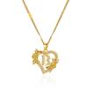 Heart Initial Letter Necklaces For Women Gold Color Stainless Steel Chain A-Z Alphabet Pendant Necklace Birthday Jewelry Gift