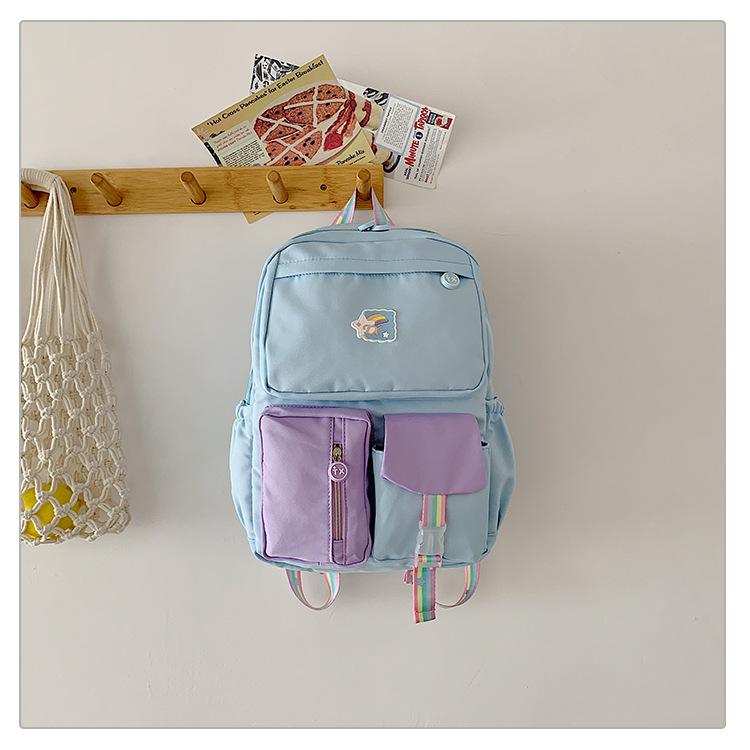 

2025 весна новый рюкзак для девочки нишевый дизайн рюкзак школьный рюкзак студентка выходить маленькая сумка тренд синий