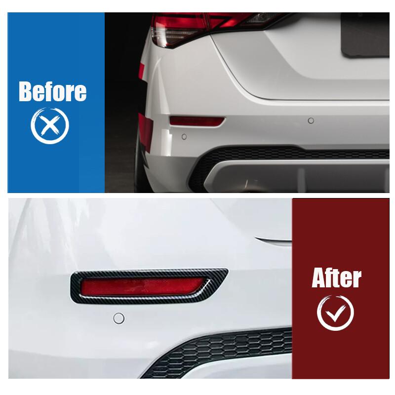 CARBON FIBER Look Rear Fog Light Lamp Cover Decor Trim For 2020-23 Nissan Sentra