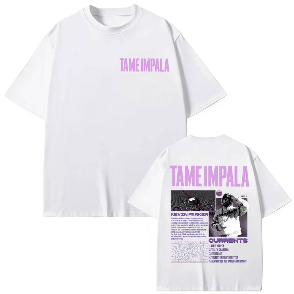 Rocková hudba Tame Impala Grafická trička Pánská Dámská Móda Vintage Krátký rukáv Tričko Letní Ležérní Bavlněná trička