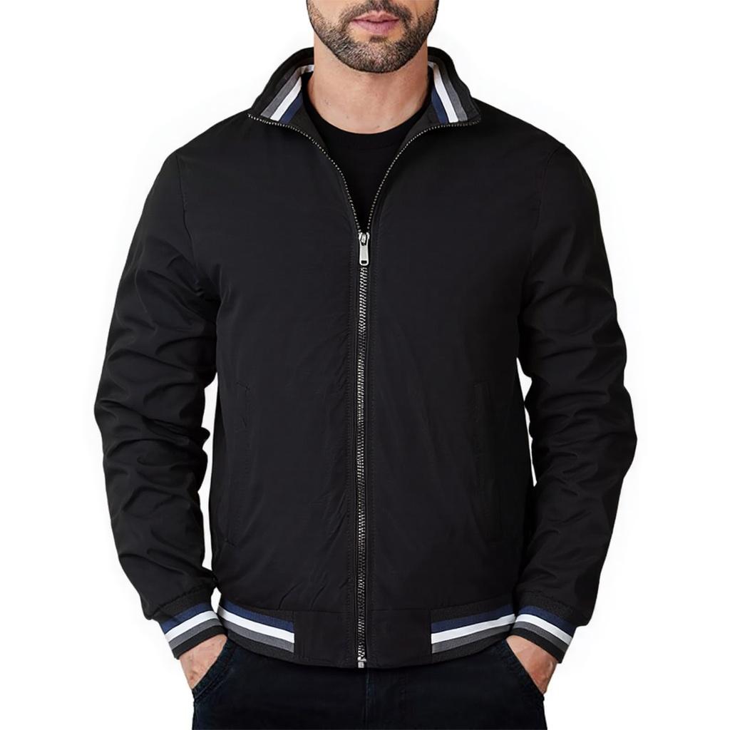 Men Casual Sports Jacket Spring Autumn Solid Color Breathable Windproof Waterproof Zipper Thin Coat Stand-up Collar Jackets