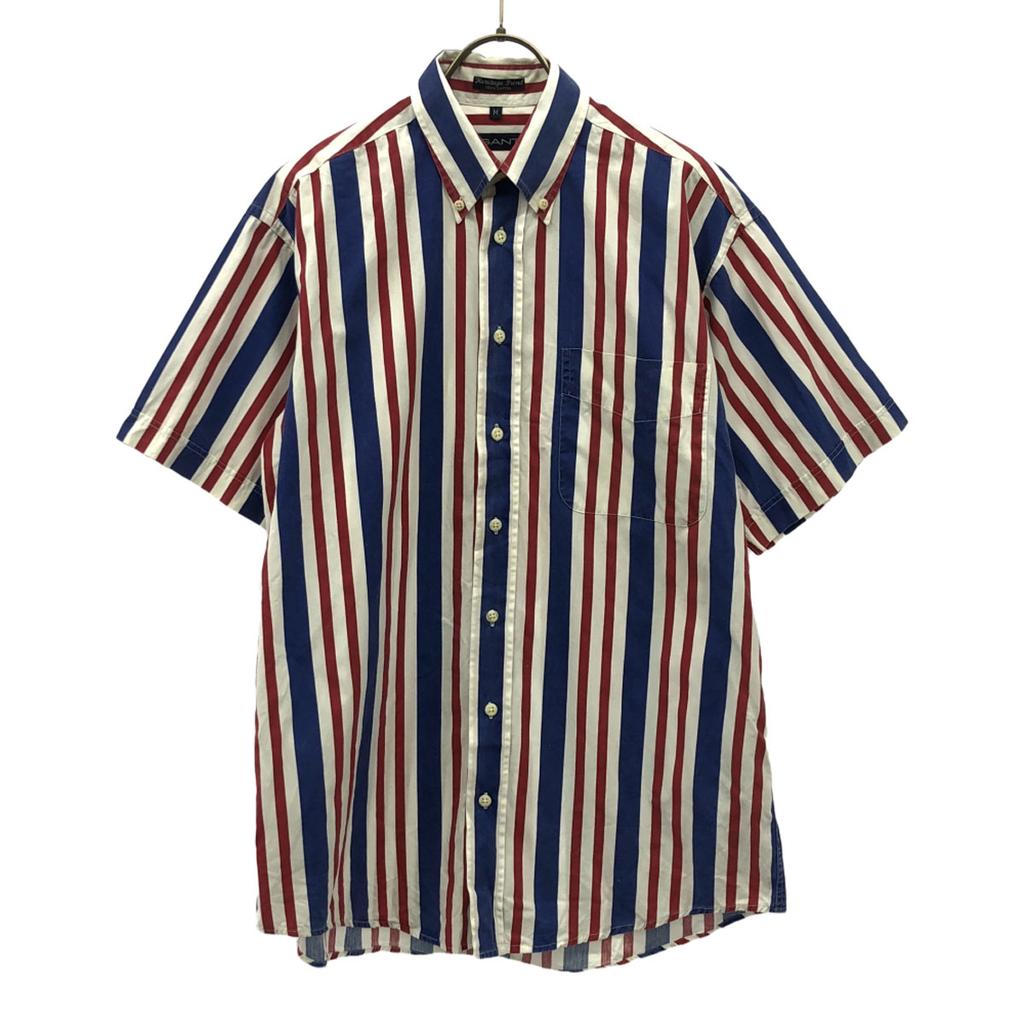 Gant 90s Old Striped Pattern Short Sleeve Button Down Shirt M Men's Used