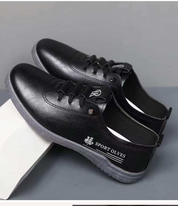 

2025 нове чоловіче шкіряне взуття популярне повсякденне чоловіче взуття на одній педалі повсякденне шкіряне взуття універсальне нековзне м яка підошва зносостійке чоловіче взуття 44