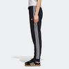 Adidas Originals Regular Tapered Cuff Striped Comfortable Casual Moisture-Wicking Durable Knitted Sports Pants Women Pants Black DH3123