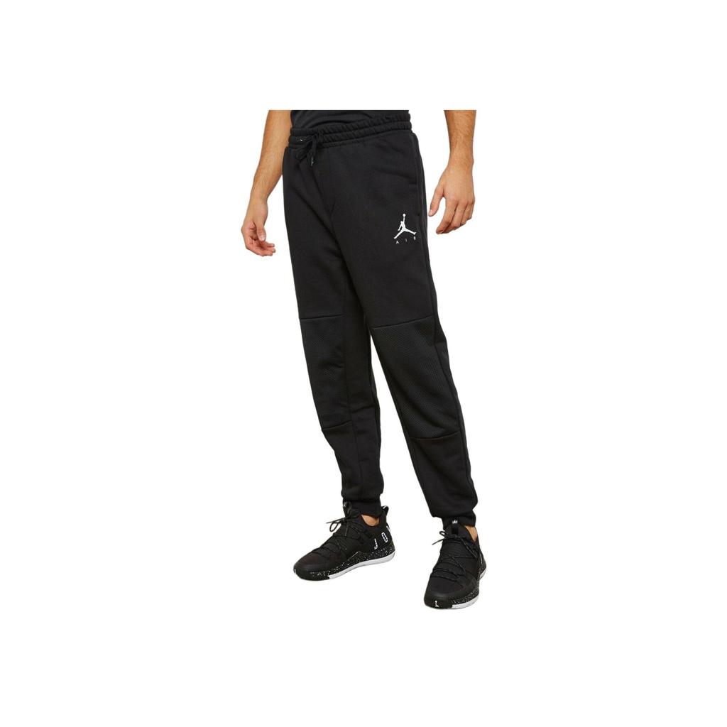 Jordan Air Letter Print Drawstring Knit Joggers Men Bottoms Black AA1447-010