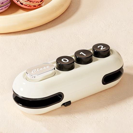 Magnetic Bag Sealer, Rechargeable Food Sealer with Cutter, Portable Heat Seal Machine for Snack Chips Bags