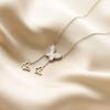 Hot-selling Classic Ins Niche Versatile Non-fading 18k Gold Titanium Steel Love Bow Collarbone Chain Necklace