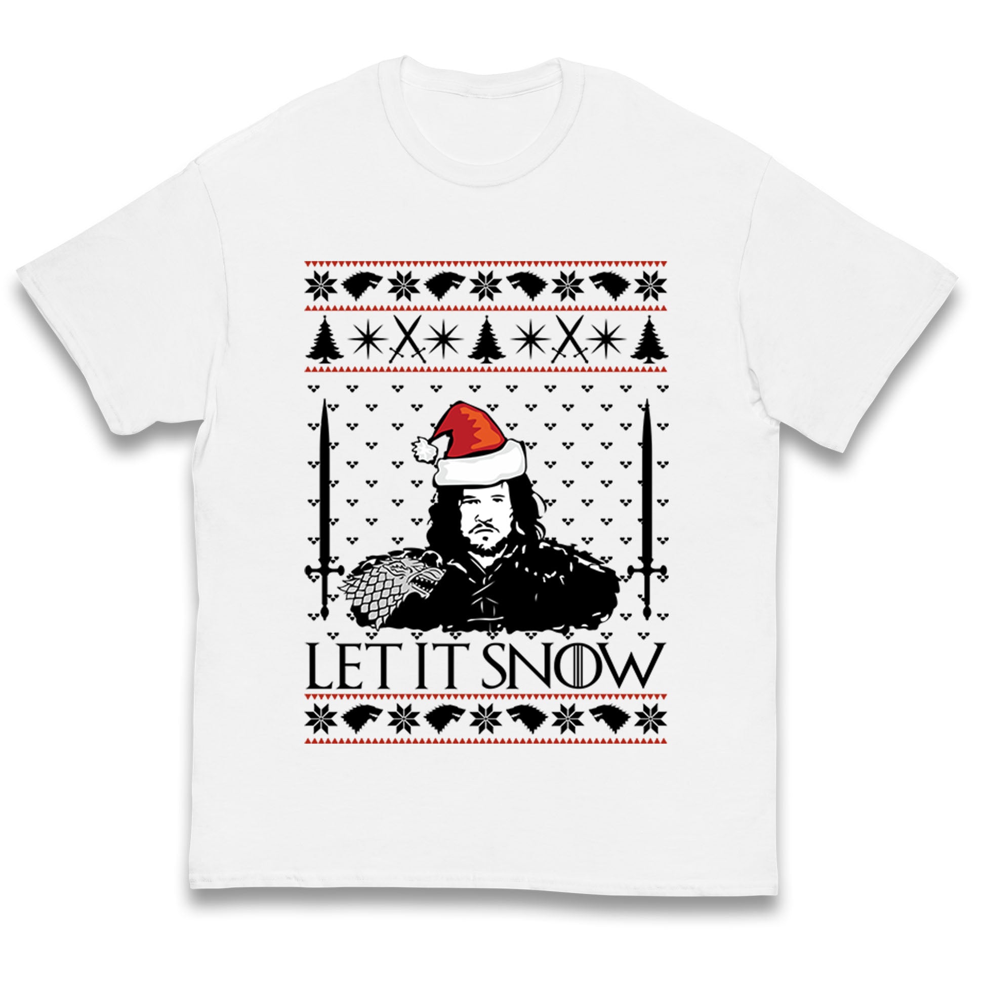 Jon Snow Let it Snow Christmas Kids T Shirt 150